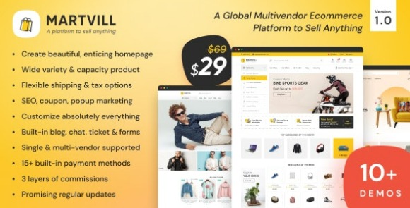 Martvill v2.9.0 Nulled – A Global Multivendor Ecommerce Platform to Sell Anything PHP Script