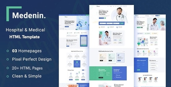 Medenin v1.1 — Medical & Health Website Template HTML