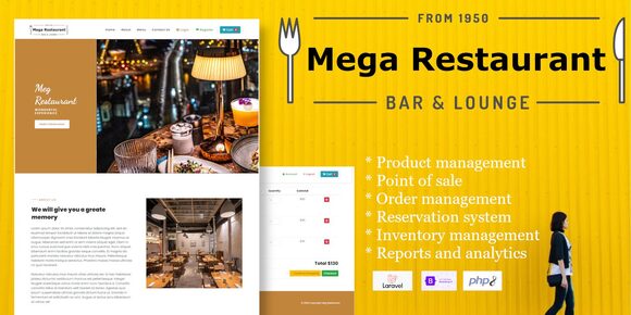 Mega Restaurant v1.0 – Restaurant Management System Script