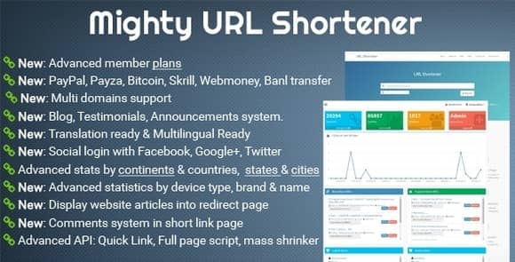 Mighty URL Shortener v3.5.1 – Short URL Script Nulled