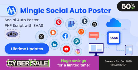 Mingle SAAS v5.5.8 Nulled – Social Auto Poster & Scheduler PHP Script