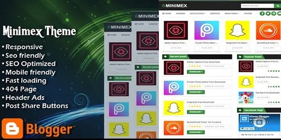 Minimex Theme Responsive Blogger Template Free