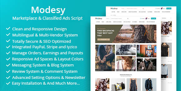 Modesy v2.5.3 Nulled – Marketplace & Classified Ads PHP Script