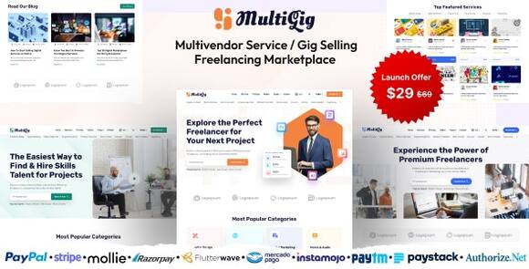 MultiGig v1.0 Nulled – Service / Gig Selling Freelancing Marketplace (Subscription Based) Script