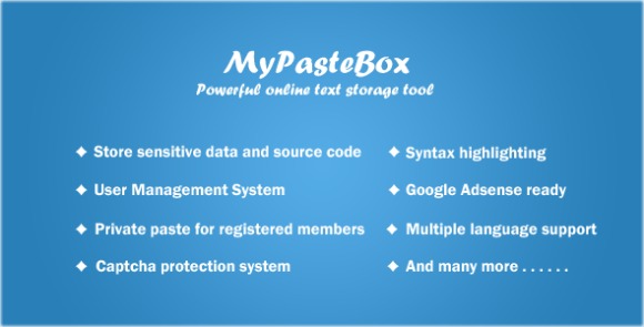 MyPasteBox v1.4 – Powerful Paste Tool PHP Script