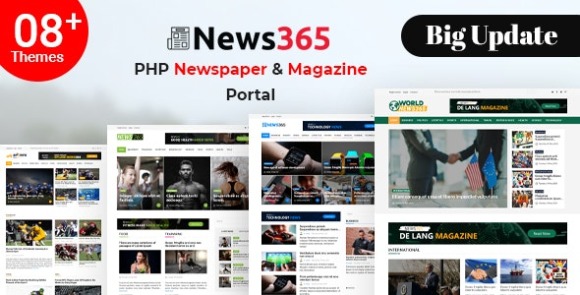 News365 v7.0 – PHP Newspaper Script Magazine Blog with Video Newspaper PHP Script