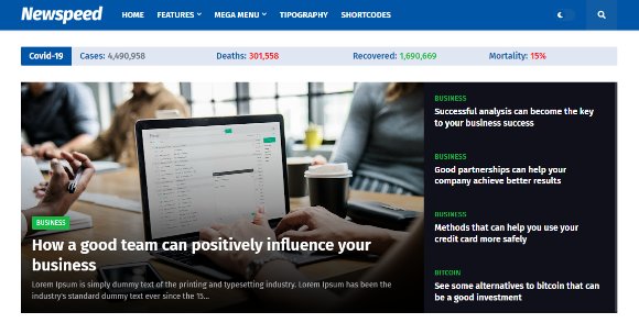 Newspeed v1.2.0 – (Premium) Professional News and Magazine Blogger Template