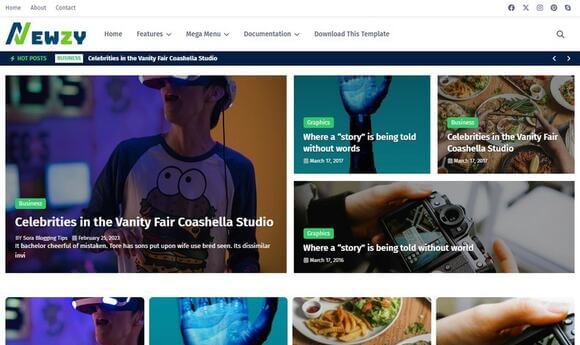 Newzy – News & Magazine Blogger Template