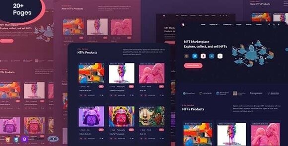 NftMarket – NFT Marketplace Responsive HTML Template