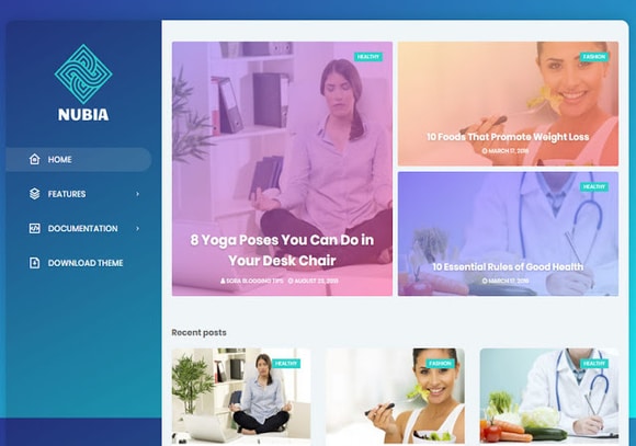 Nubia Blogger Template Premium Version Free
