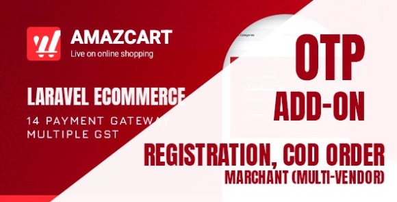 OTP Add-on v1.2 – AmazCart Laravel Ecommerce System CMS Module