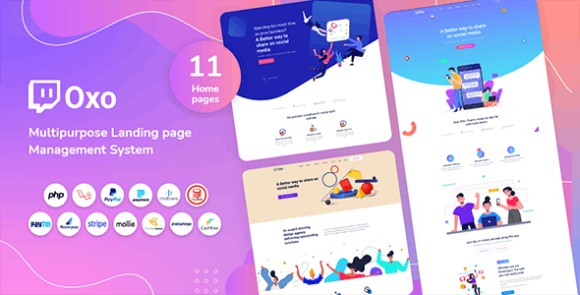 OXO v1.7 Nulled – Multipurpose Landing Page CMS Script