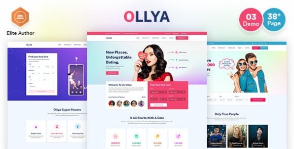 Ollya v1.0 – Dating and Community Site Template Free