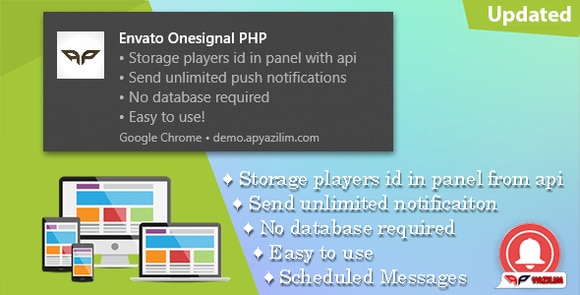 OneSignal v1.5 – PHP Push Notification Panel Script
