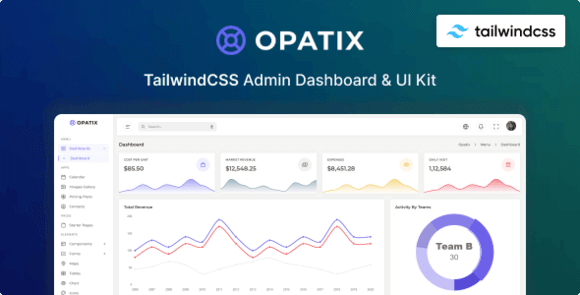 Opatix – Tailwind CSS 3 Admin Layout & UI Kit Template