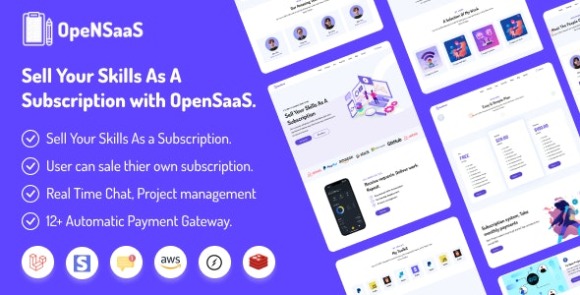 OpenSaaS v1.0 – Sell Your Skills As A Subscription (SAAS) PHP Script