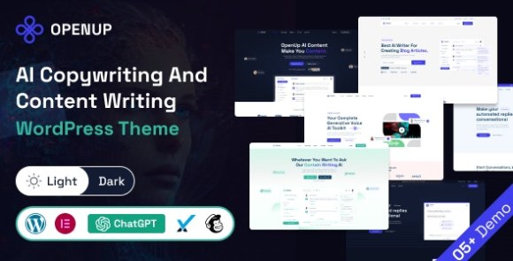 Openup v1.0.5 – AI Content Writer & AI Application WordPress Theme
