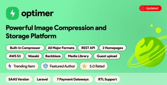 Optimer v3.1.0 – Advanced Image Compression + Cloud Storage Platform, SAAS, PHP Script