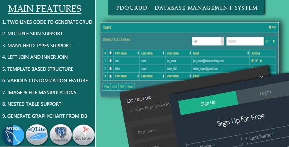 PDO Crud v4.8 – Advanced PHP CRUD Application (Form Builder & Database Management) Nulled Script