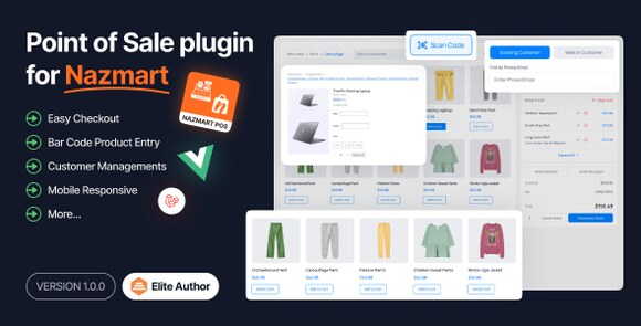 POS (Point Of Sales) Plugin (08 Sep 2025) – Nazmart Multi-Tenancy eCommerce Platform (SAAS) – Addon