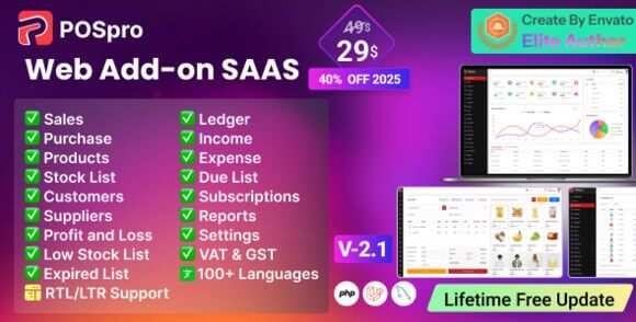 POS Pro v2.1 – Advanced POS & Inventory Management System Add-on | POS SaaS Solution