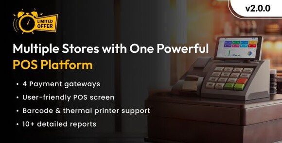 POS SaaS for Multi Store / Outlets v2.1.0 – Built on Laravel + React JS Script
