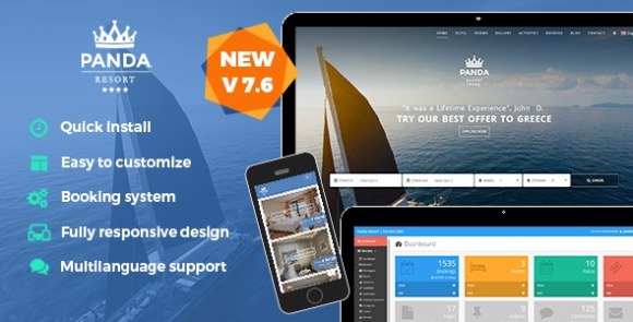 Panda Resort 7 – CMS for Single Hotel v7.6.1 – Booking System Script