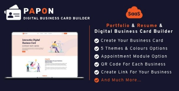 Papon v1.1 Nulled – Digital Business Card Builder SaaS PHP Script