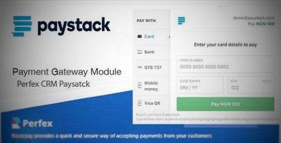 Paystack Payment Gateway for Perfex CRM v1.1 – Addon