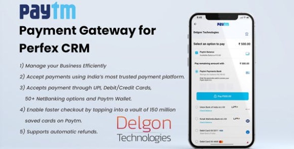 Paytm v1.1 – Payment Gateway Plugin for Perfex CRM Addon