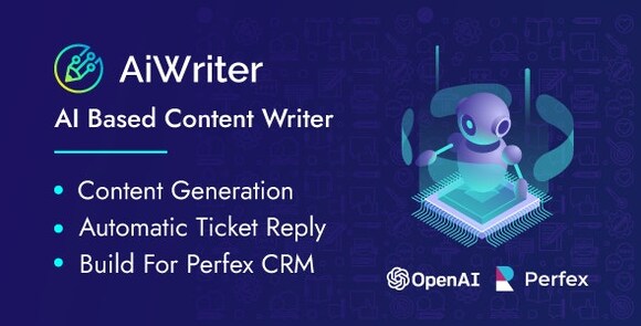 Perfex AiWriter v3.5.0 – AI Content Generator and AI Ticket Reply Module