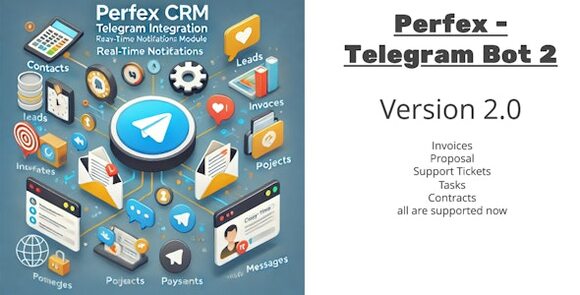 Perfex CRM and TelegramBot Notification Module v2.0 – Addon
