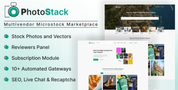 PhotoStack v1.0 – Multivendor Microstock Marketplace PHP Script