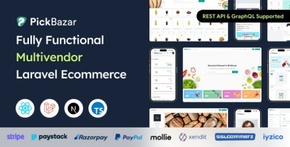 Pickbazar v11.0.0 – Laravel Multivendor Ecommerce with React, Next Js, GraphQL & REST API Script