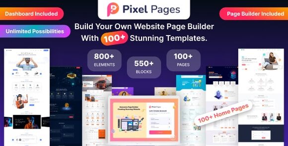 PixelPages v1.0.7 – SAAS Application Website Builder for HTML Template
