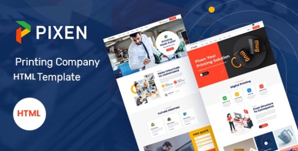 Pixen v1.0 – Printing Services Company HTML5 Template Free