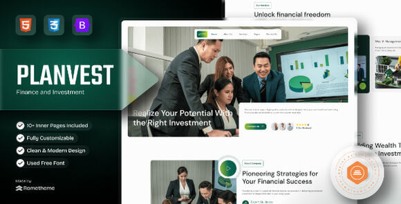 Plantvest – Finance & Investment HTML Template
