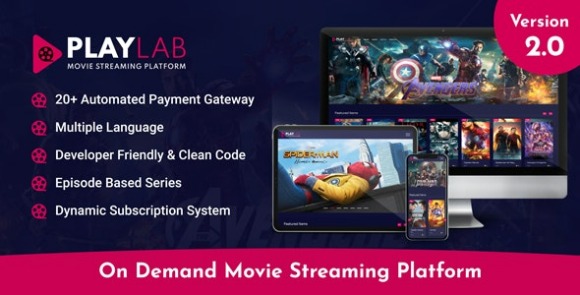 PlayLab v2.4 Nulled – On Demand Movie Streaming Platform PHP Script