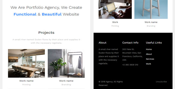 Portfolio Email HTML Template Free