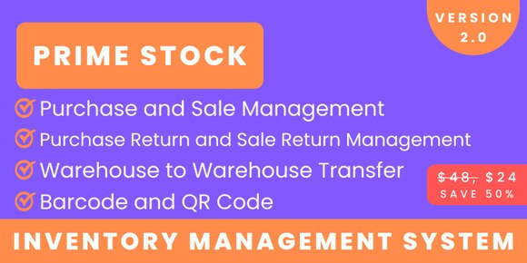 PrimeStock v2.0 – Inventory Management Software PHP Script
