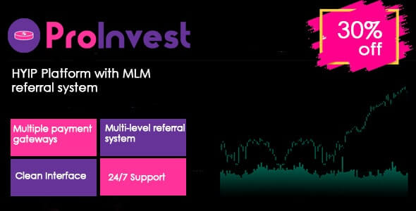 ProInvest v3.7 – CryptoCurrency and Online Investment Platform Script
