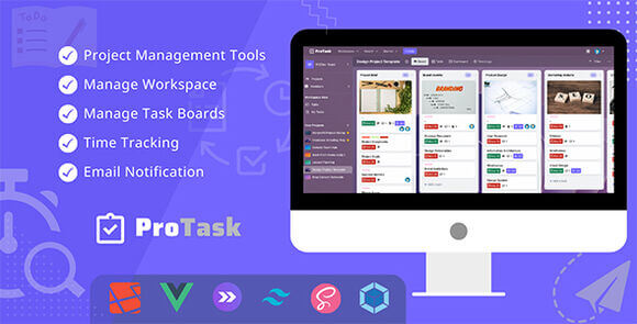 ProTask v1.7.8 Nulled – A Project Management Tool, Time Tracker, Task Manager, Teamwork Script