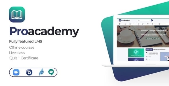 Proacademy v2.5 – LMS & Live Classes Marketplace Laravel Script