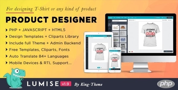 Product Designer for PHP Standalone Lumise Nulled v1.9