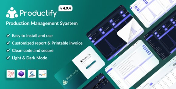 Productify v4.0.4 Nulled – Production Management System PHP Script
