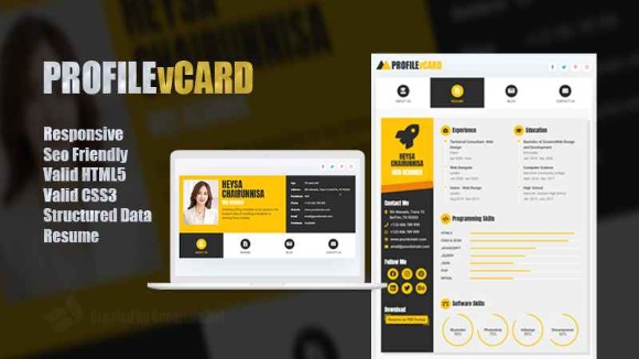 ProfilevCard v1.1 – Responsive Blogger Template Free