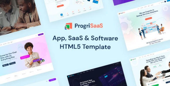 ProgriSaaS v1.0 – Creative Landing Page HTML5 Templates Free