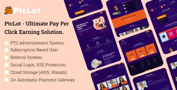 PtcLot v1.1.2 – Ultimate Pay Per Click Earning Solution PHP Script