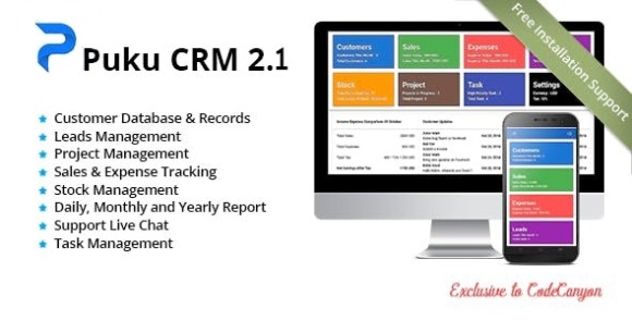 Puku CRM v2.1 – Realtime Open Source CRM PHP Script