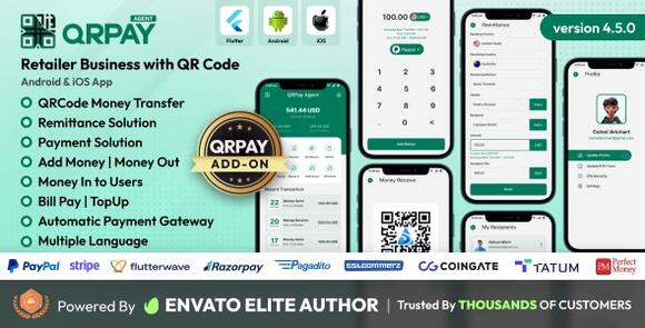QRPay Agent v4.7.0 – Retailer Business with QR Code Android and iOS App Source